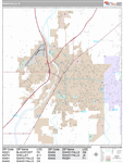 Idaho Falls Wall Map Premium Style